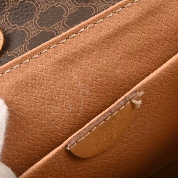 Celine Brown Macadam Shoulder Bag - Picture 9 of 10